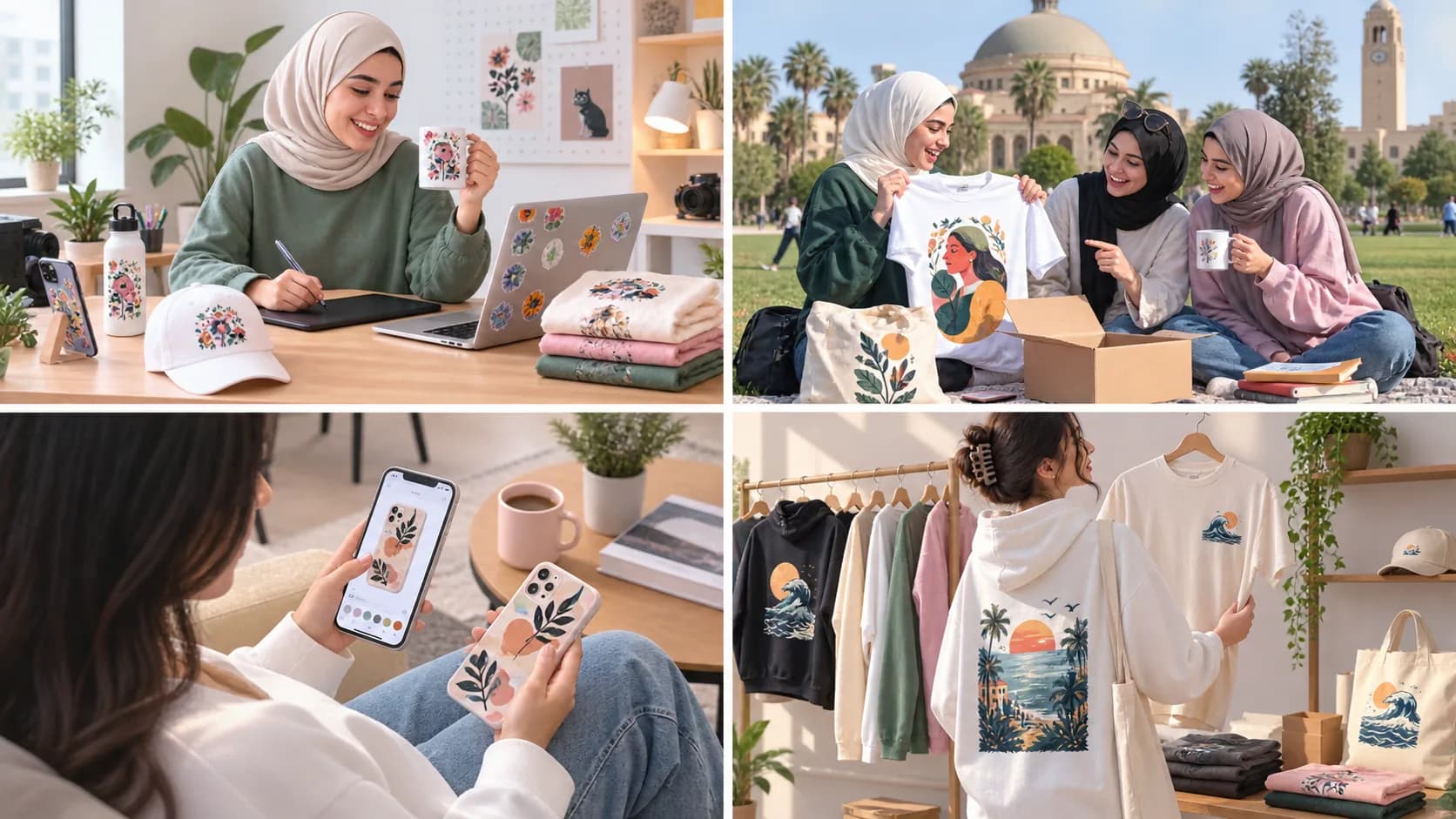 مراحل تحويل الرسمة من التصميم الرقمي إلى ملابس وإكسسوارات مطبوعة